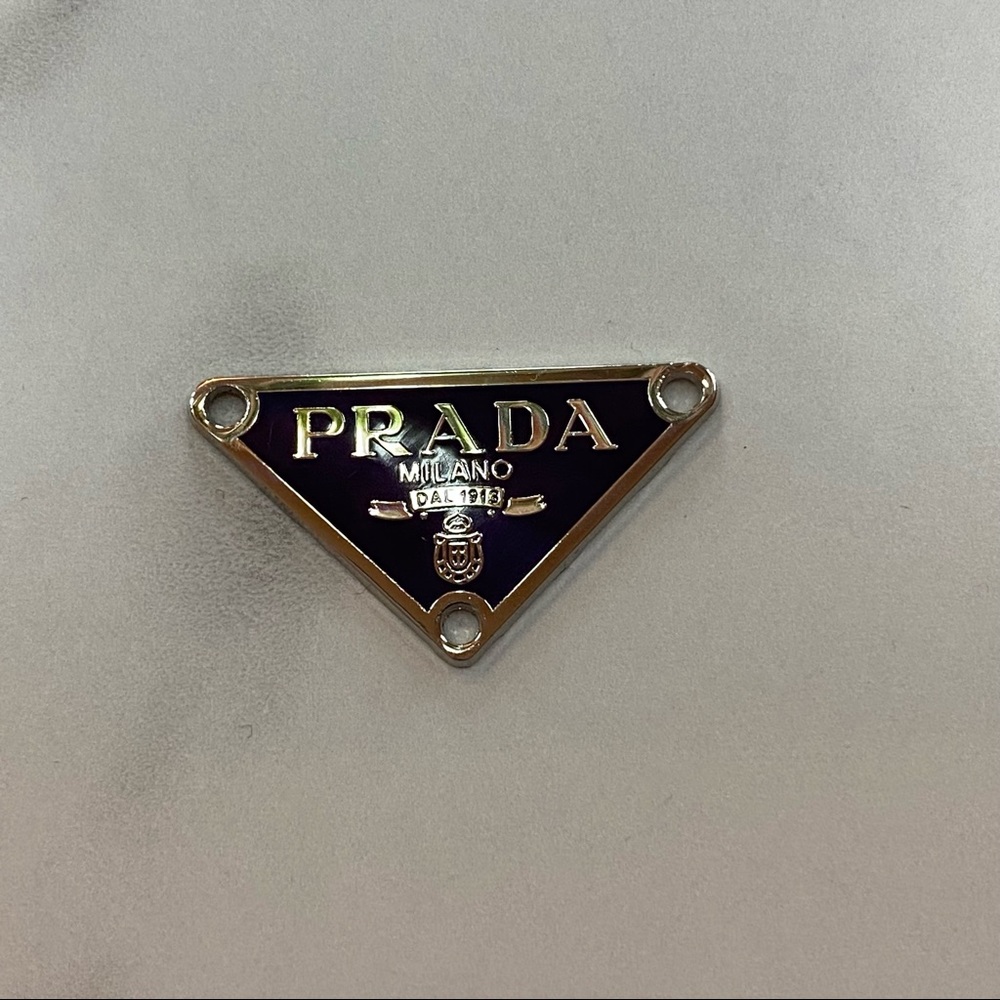 Authentic Dark Purple & Silver Prada Badge - Picture 4 of 4